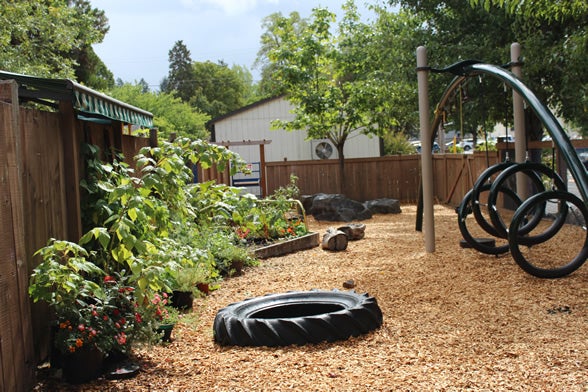 School age playground and climber